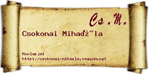 Csokonai Mihaéla névjegykártya